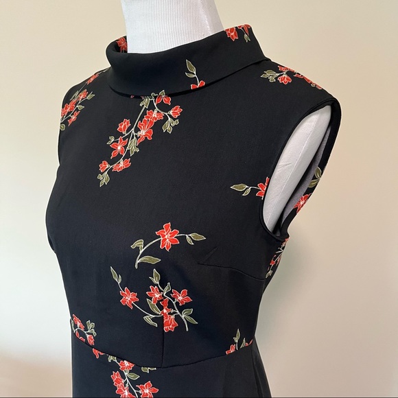 Ann Taylor Factory Floral Print Roll Neck Sheath Dress <2> - Picture 1 of 9